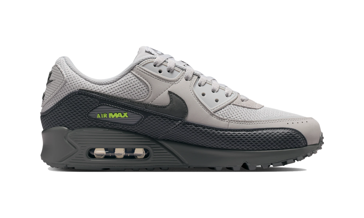 Overkicks - Nike Air Max 90 Premium Light Smoke Grey Volt (IM5759-004) - detalle suela