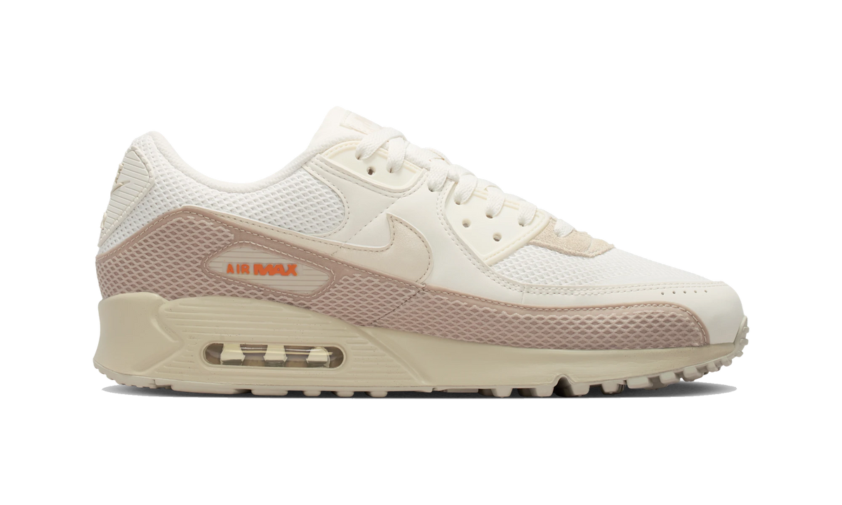 Overkicks - Nike Air Max 90 Premium Phantom/Cream II/Safety Orange/Light Orewood Brown (IM5759-001) - detalle suela