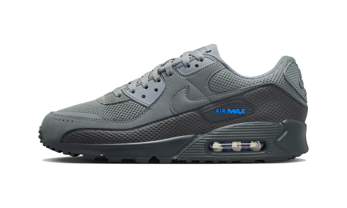 Overkicks - Nike Air Max 90 Premium Smoke Grey Blue Crystal (IM5759-002) - vista lateral