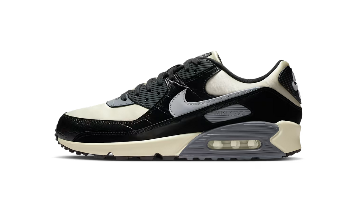 Overkicks - Nike Air Max 90 QS Smoke Grey Crocodile (IO4468-100) - vista lateral