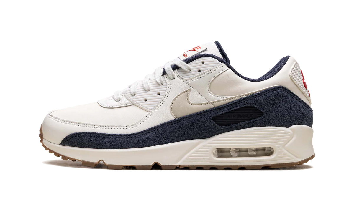 Overkicks - Nike Air Max 90 Rare Air Pale Ivory Thunder Blue (IH4379-110) - vista lateral