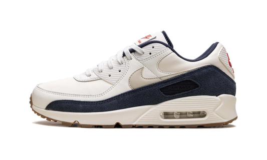 Overkicks - Nike Air Max 90 Rare Air Pale Ivory Thunder Blue (IH4379-110) - vista lateral