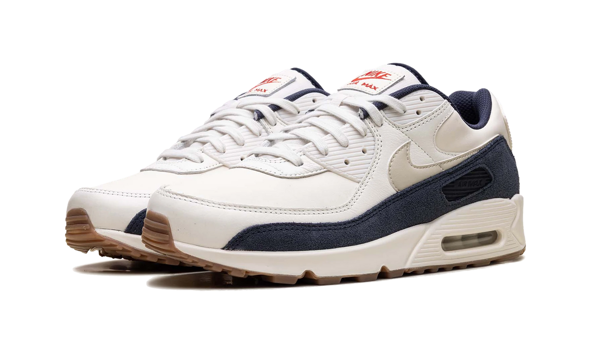 Overkicks - Nike Air Max 90 Rare Air Pale Ivory Thunder Blue (IH4379-110) - vista trasera