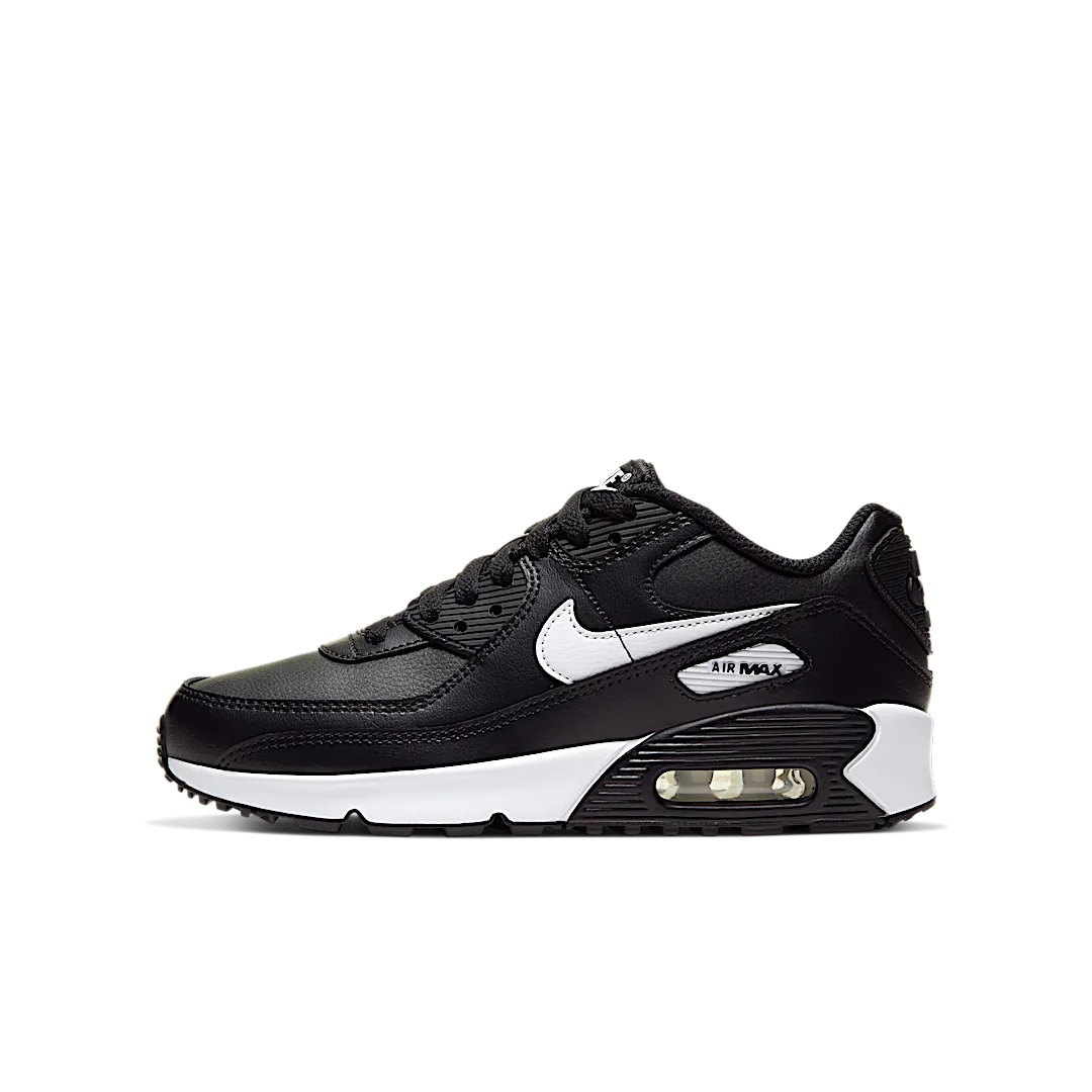 Overkicks - Nike Air Max 90 Recraft Black White (GS) (CD6864-010) - vista lateral