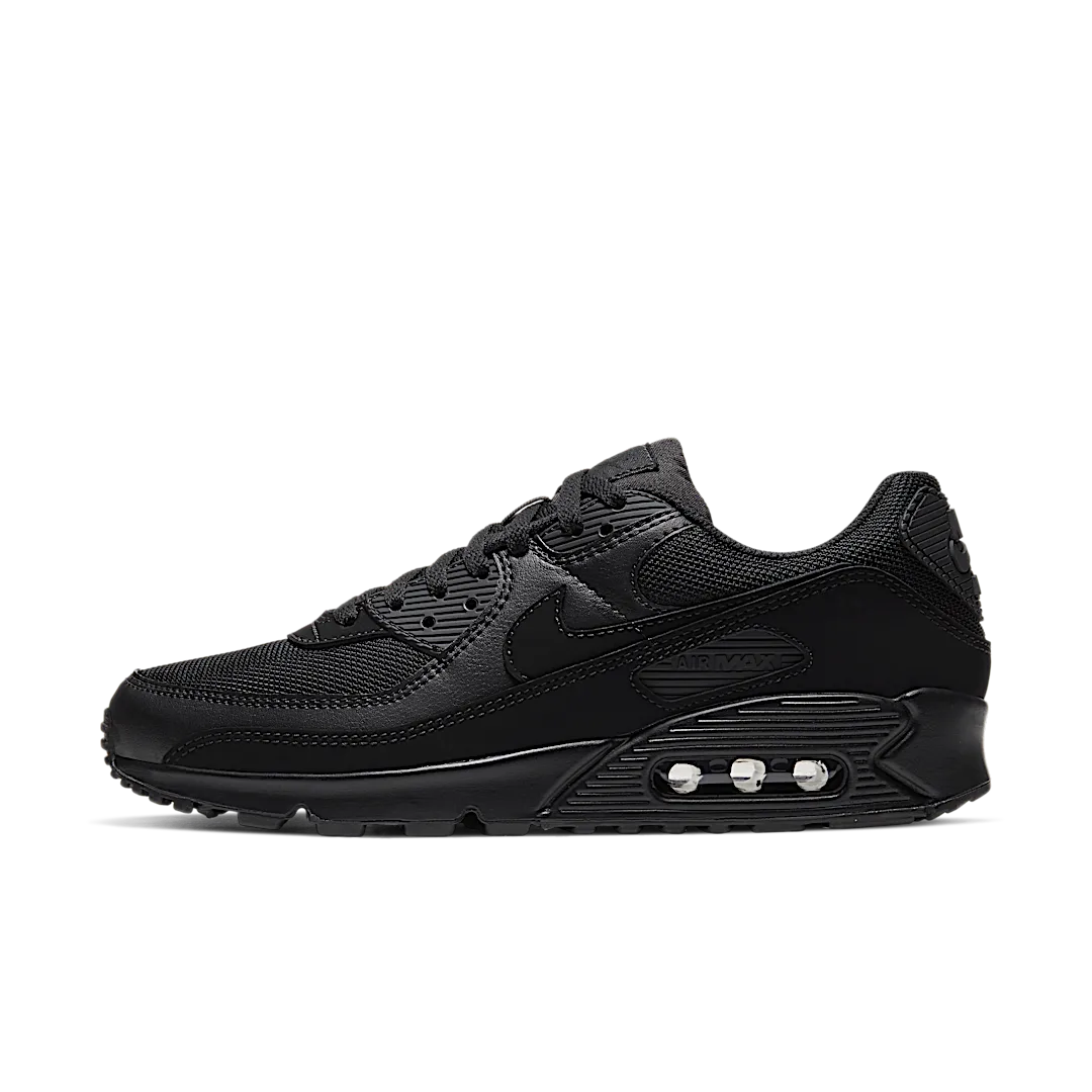 Overkicks - Nike Air Max 90 Recraft Triple Black (CN8490-003) - vista lateral