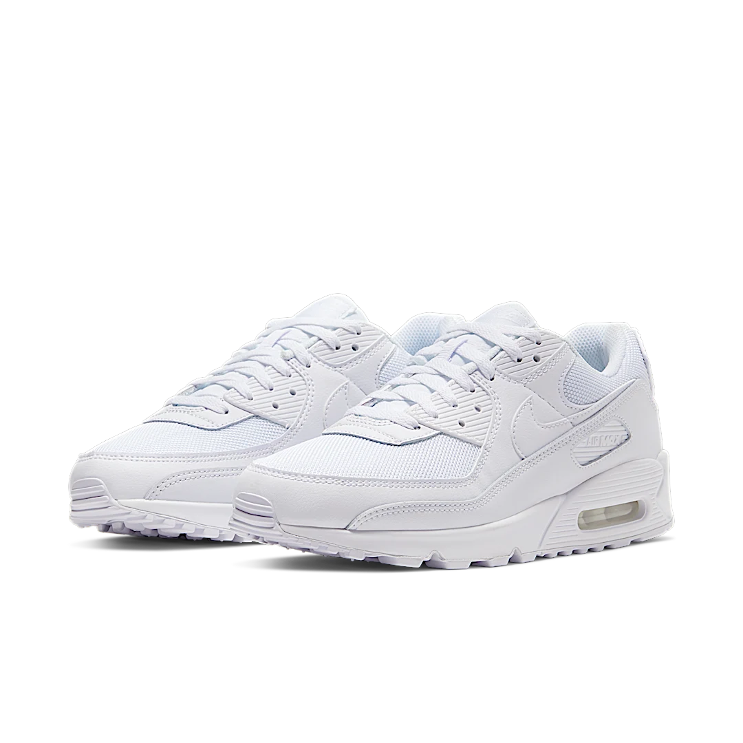 Overkicks - Nike Air Max 90 Recraft Triple White (CN8490-100) - vista trasera