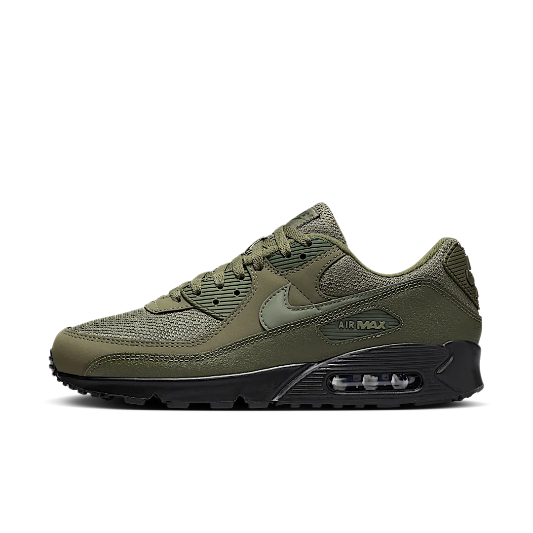 Overkicks - Nike Air Max 90 Reflective Swoosh Medium Olive (HQ3828-200) - vista lateral
