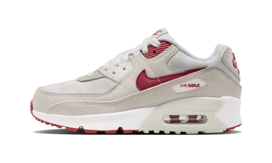 Overkicks - Nike Air Max 90 SE White Light Bone Crimson (II0742-100) - vista lateral