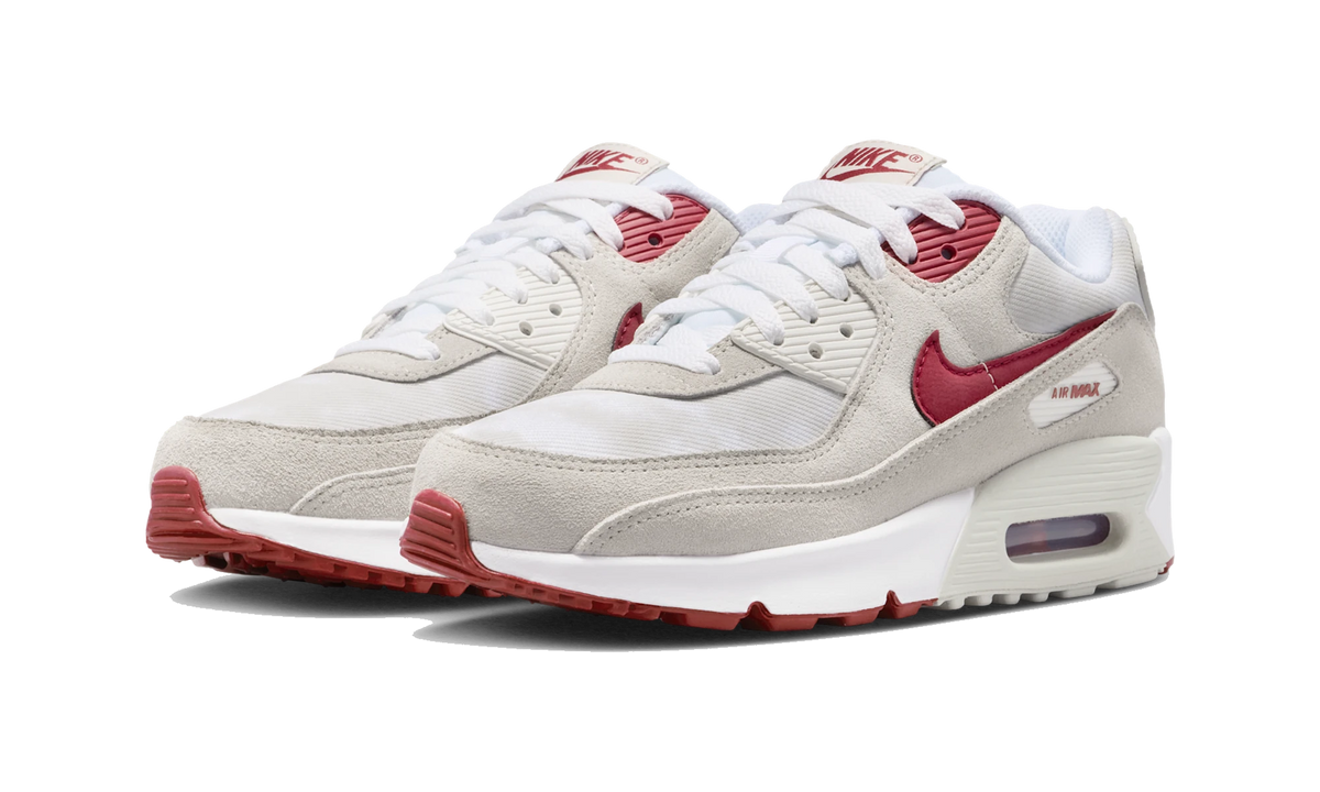 Overkicks - Nike Air Max 90 SE White Light Bone Crimson (II0742-100) - vista trasera