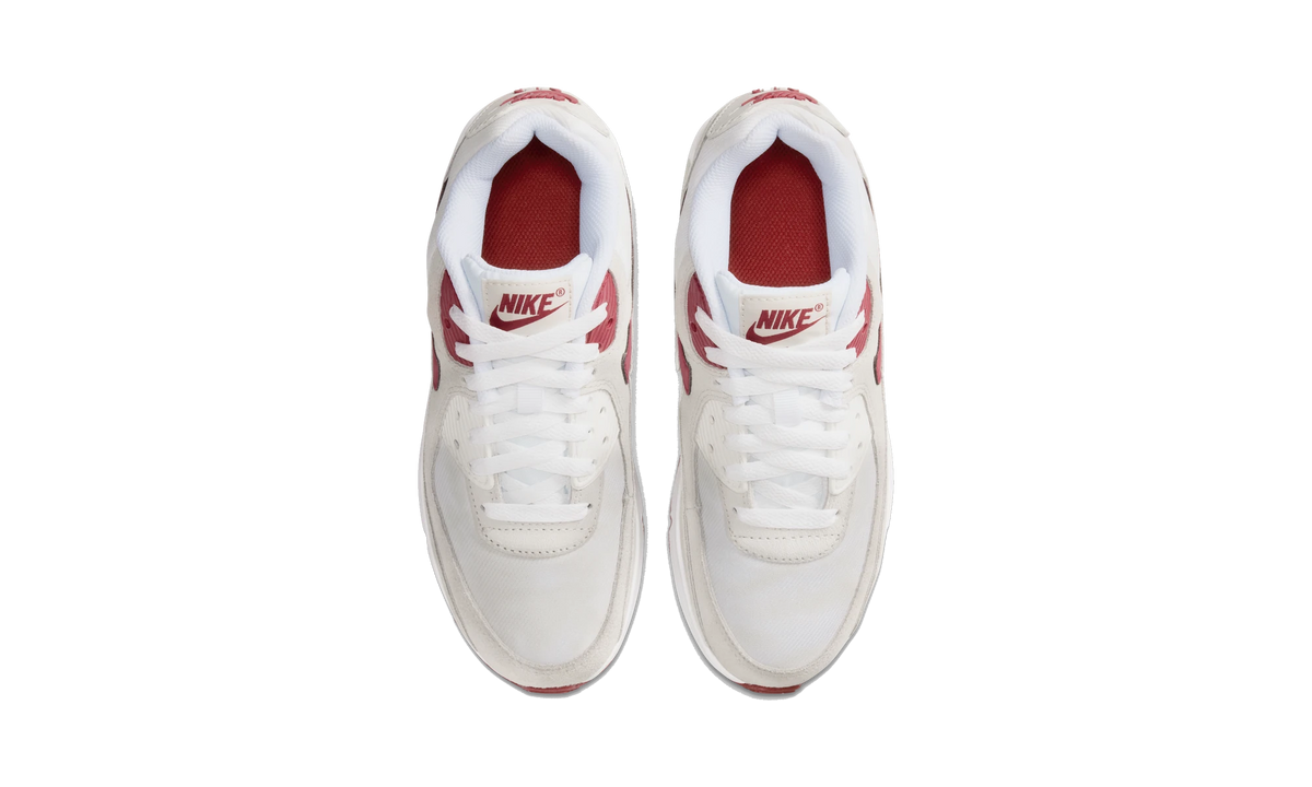 Overkicks - Nike Air Max 90 SE White Light Bone Crimson (II0742-100) - vista superior