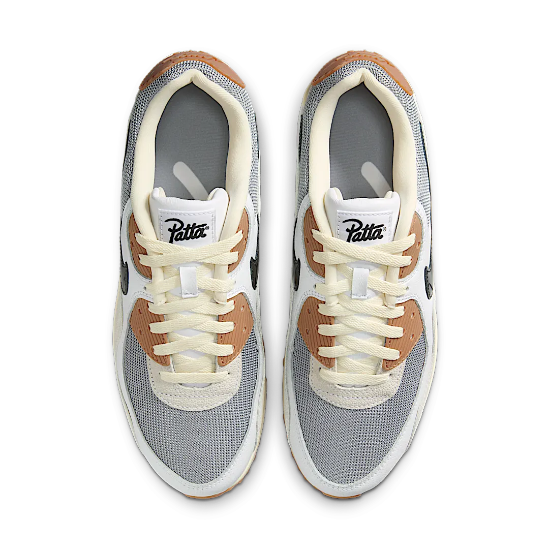 Overkicks - Nike Air Max 90 SP Patta Waves Particle Grey Coconut Milk (IF5605-001) - par completo