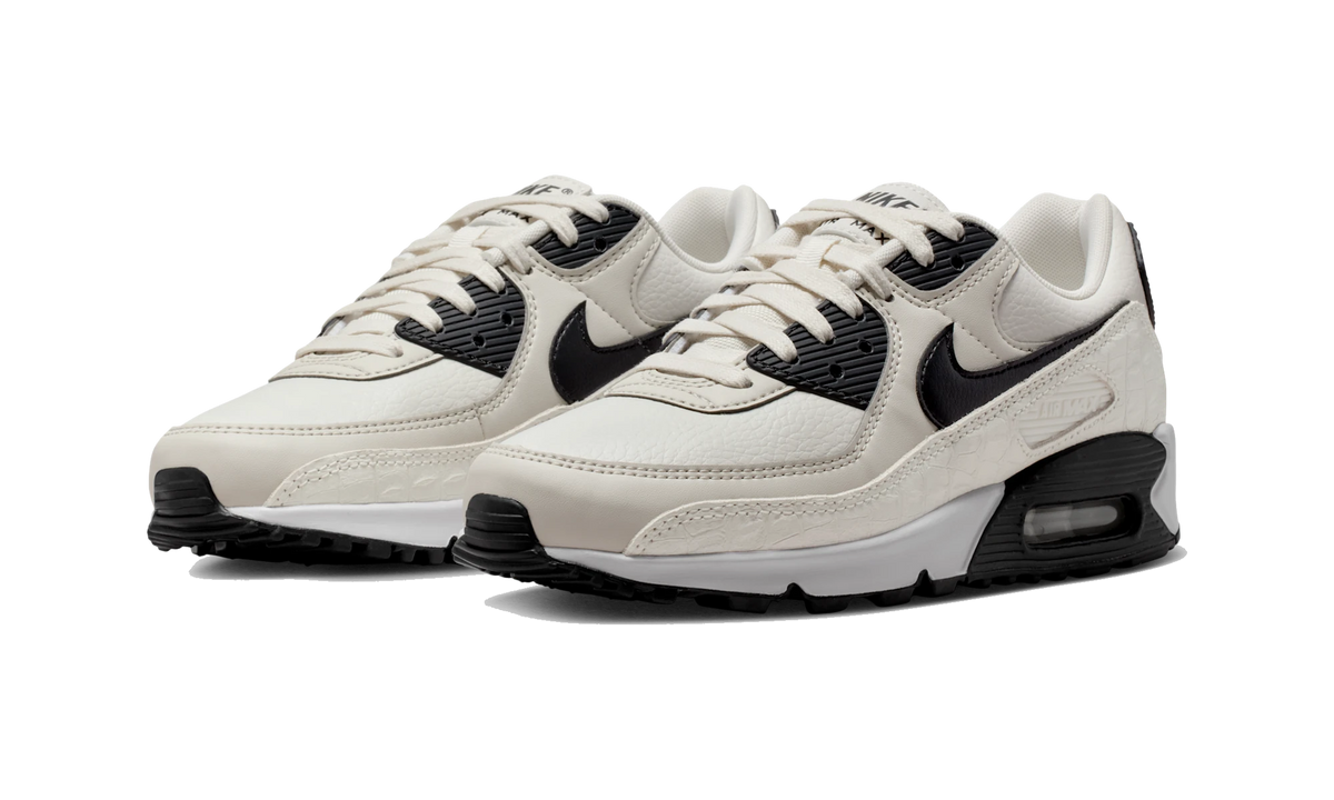 Overkicks - Nike Air Max 90 Sail Croc Print Phantom Black (IM3110-101) - vista trasera