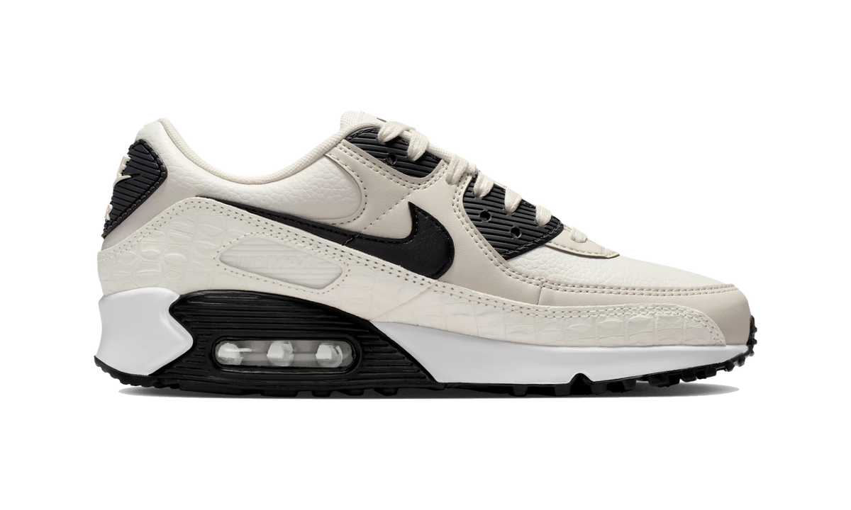 Overkicks - Nike Air Max 90 Sail Croc Print Phantom Black (IM3110-101) - detalle suela