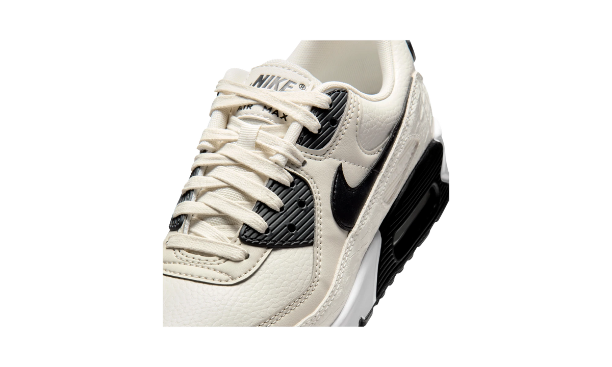 Overkicks - Nike Air Max 90 Sail Croc Print Phantom Black (IM3110-101) - detalle lateral interior
