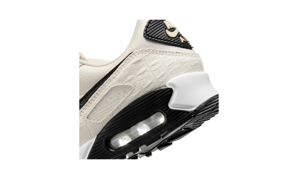 Overkicks - Nike Air Max 90 Sail Croc Print Phantom Black (IM3110-101) - detalle