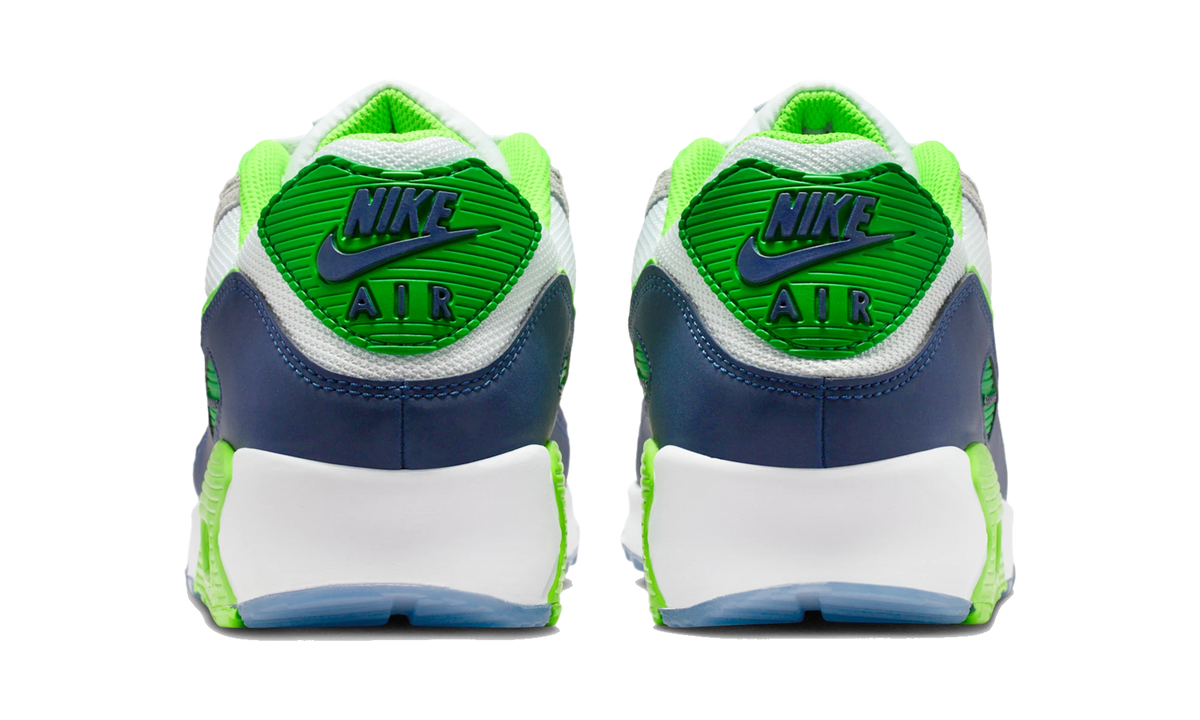 Overkicks - Nike Air Max 90 Seattle Seahawks (II7534-100) - detalle talón