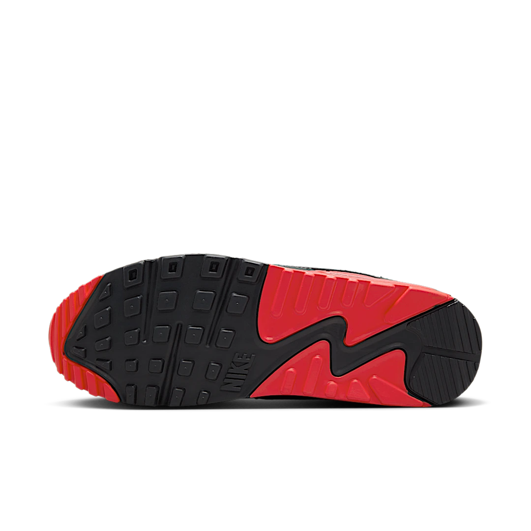 Overkicks - Nike Air Max 90 Smoke Grey Fire Red (DM0029-007) - detalle suela