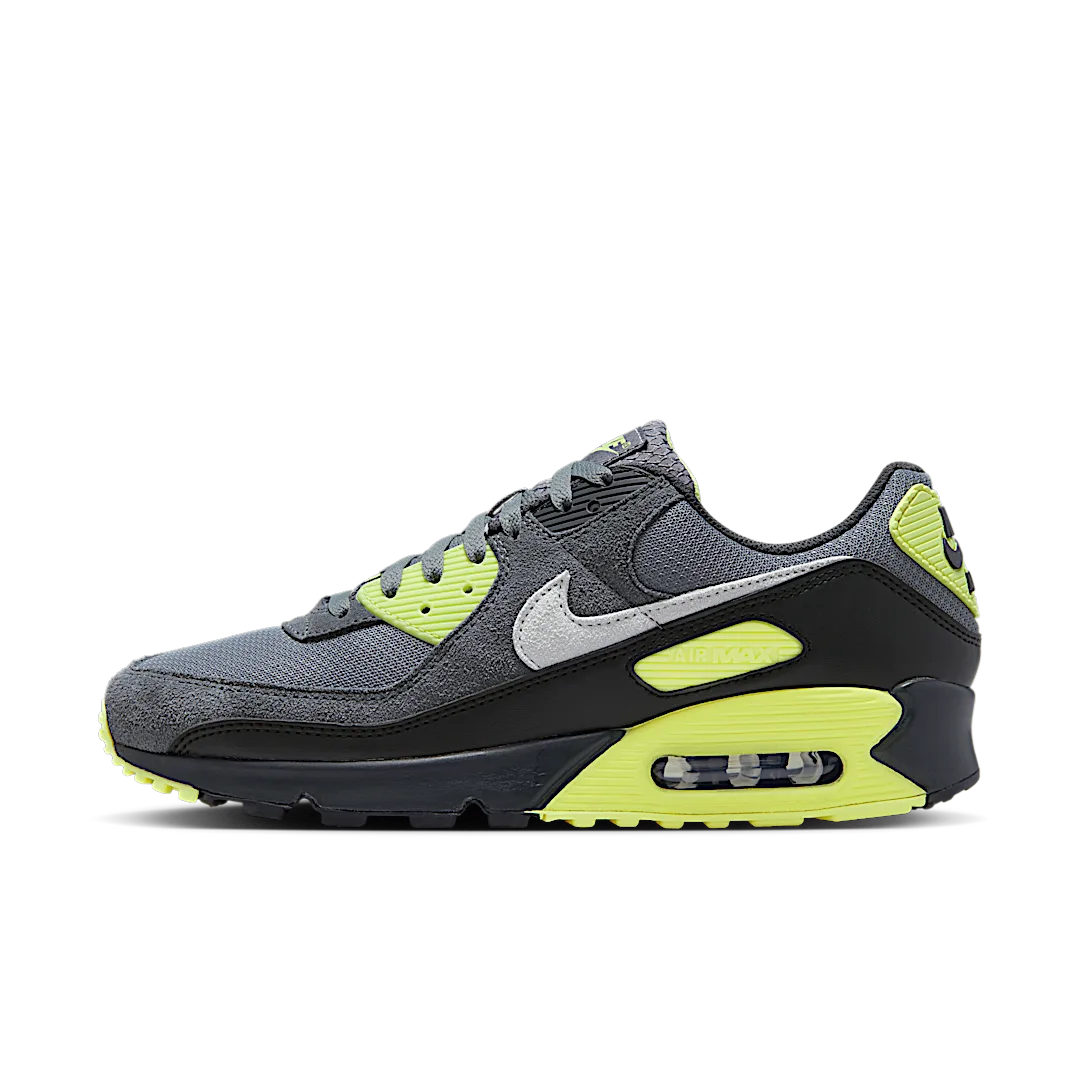 Overkicks - Nike Air Max 90 Smoke Grey Light Lemon Twist (DM0029-012) - vista lateral