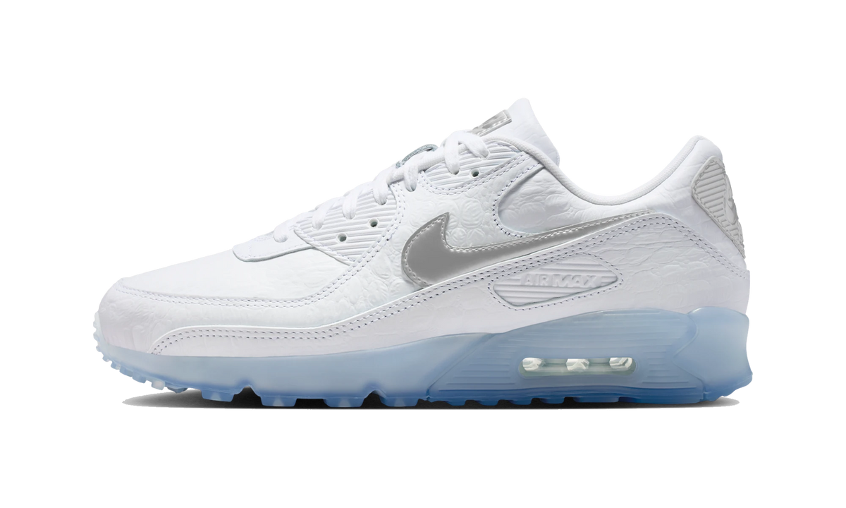 Overkicks - Nike Air Max 90 Terrascape White Croc Blue Tint (IU3638-100) - vista lateral