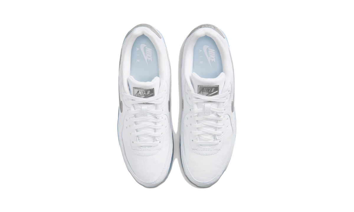Overkicks - Nike Air Max 90 Terrascape White Croc Blue Tint (IU3638-100) - vista superior