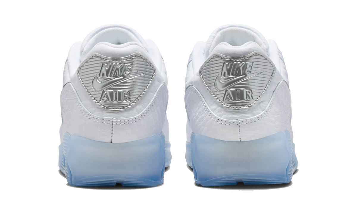 Overkicks - Nike Air Max 90 Terrascape White Croc Blue Tint (IU3638-100) - detalle talón