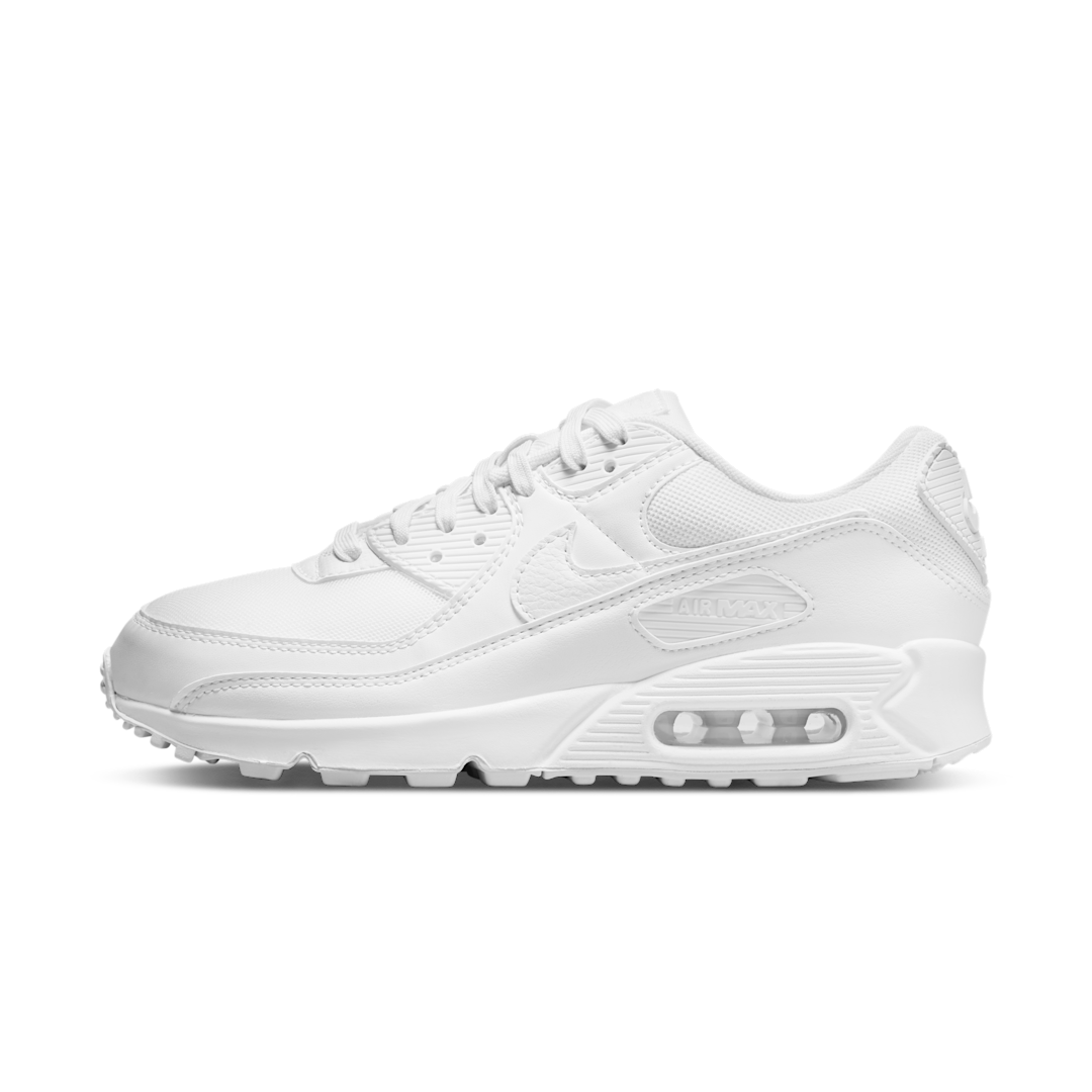 Overkicks - Nike Air Max 90 Triple White (2022) (DH8010-100) - vista lateral