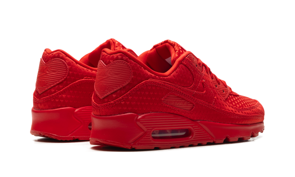 Overkicks - Nike Air Max 90 Valentines Day University Red (2026) (IB6606-600) - detalle talón