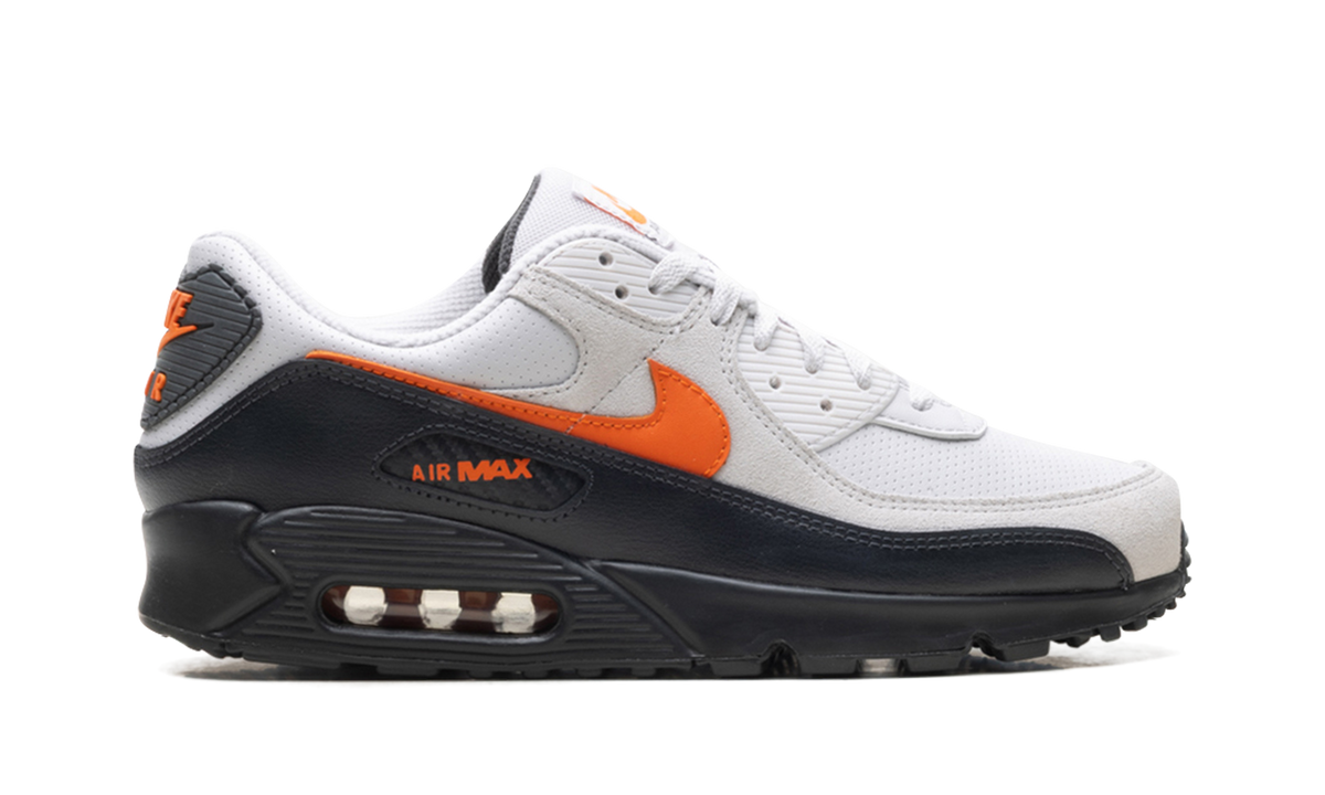 Overkicks - Nike Air Max 90 Vast Grey Safety Orange (IF0670-003) - detalle talón