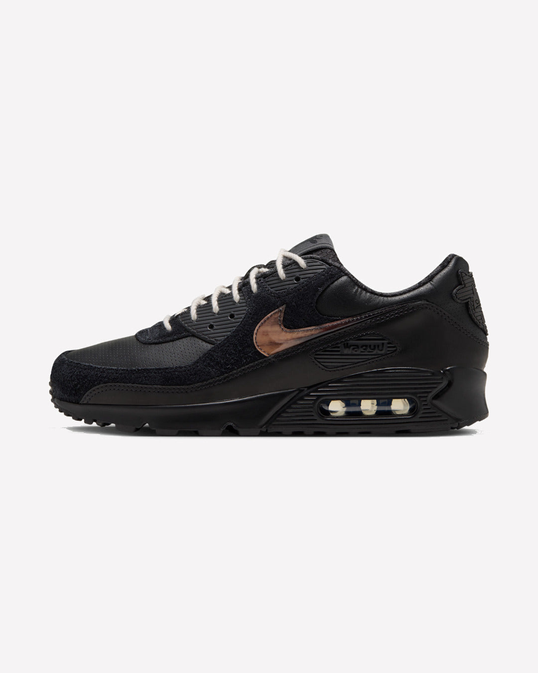 Overkicks - Nike Air Max 90 Wagyu Black (IR1979-010) - vista lateral