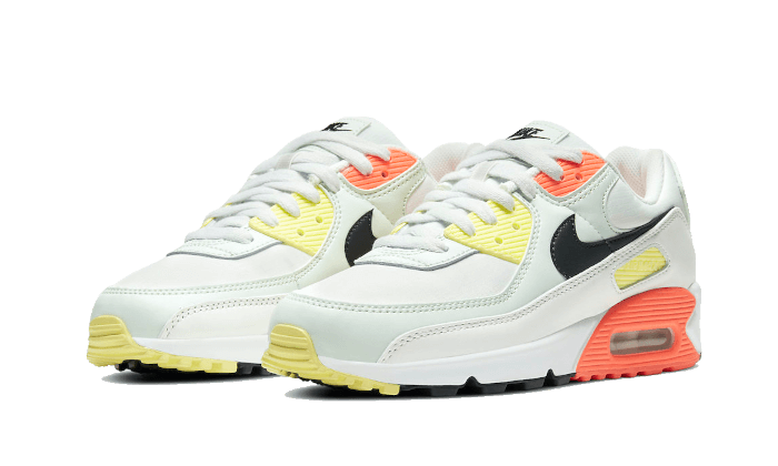 Overkicks - Nike Air Max 90 White Barely Green Bright Mango (CV8819-101) - vista trasera