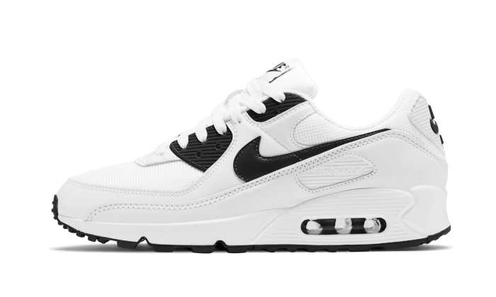 Overkicks - Nike Air Max 90 White Black (2020) (CT1028-103) - vista lateral