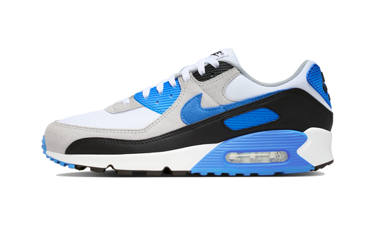Overkicks - Nike Air Max 90 White Blue Crystal (DM0029-122) - vista lateral