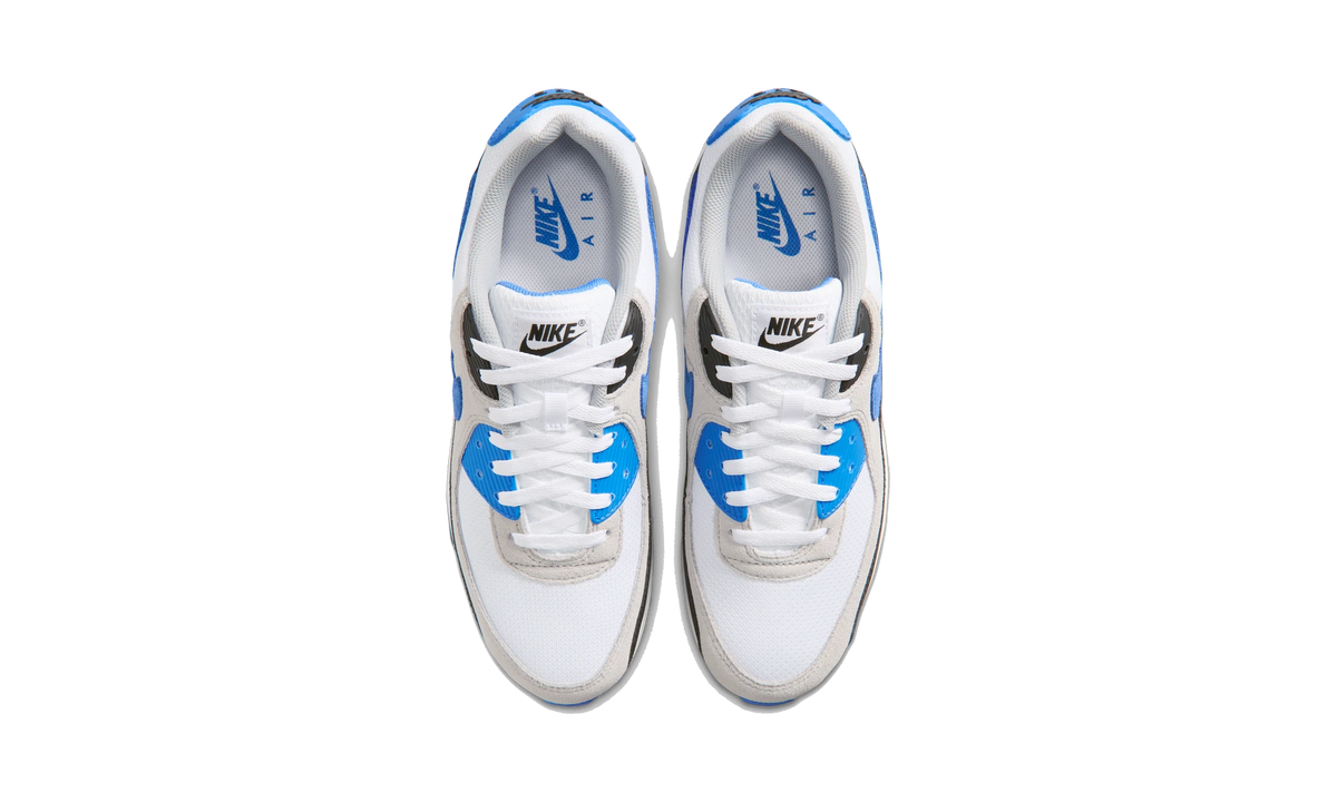 Overkicks - Nike Air Max 90 White Blue Crystal (DM0029-122) - vista superior