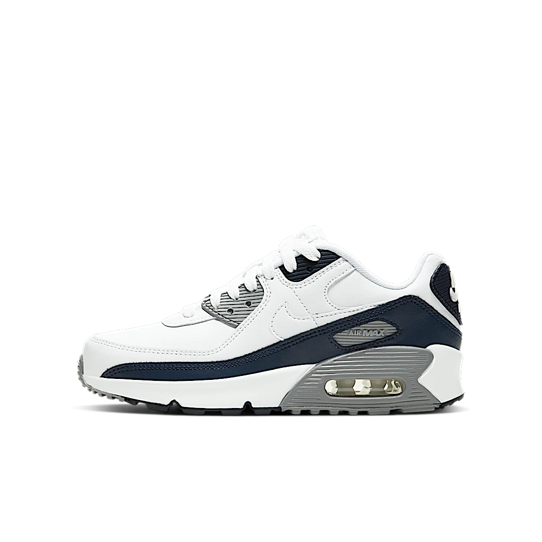 Overkicks - Nike Air Max 90 White Grey Obsidian (CD6864-105) - vista lateral
