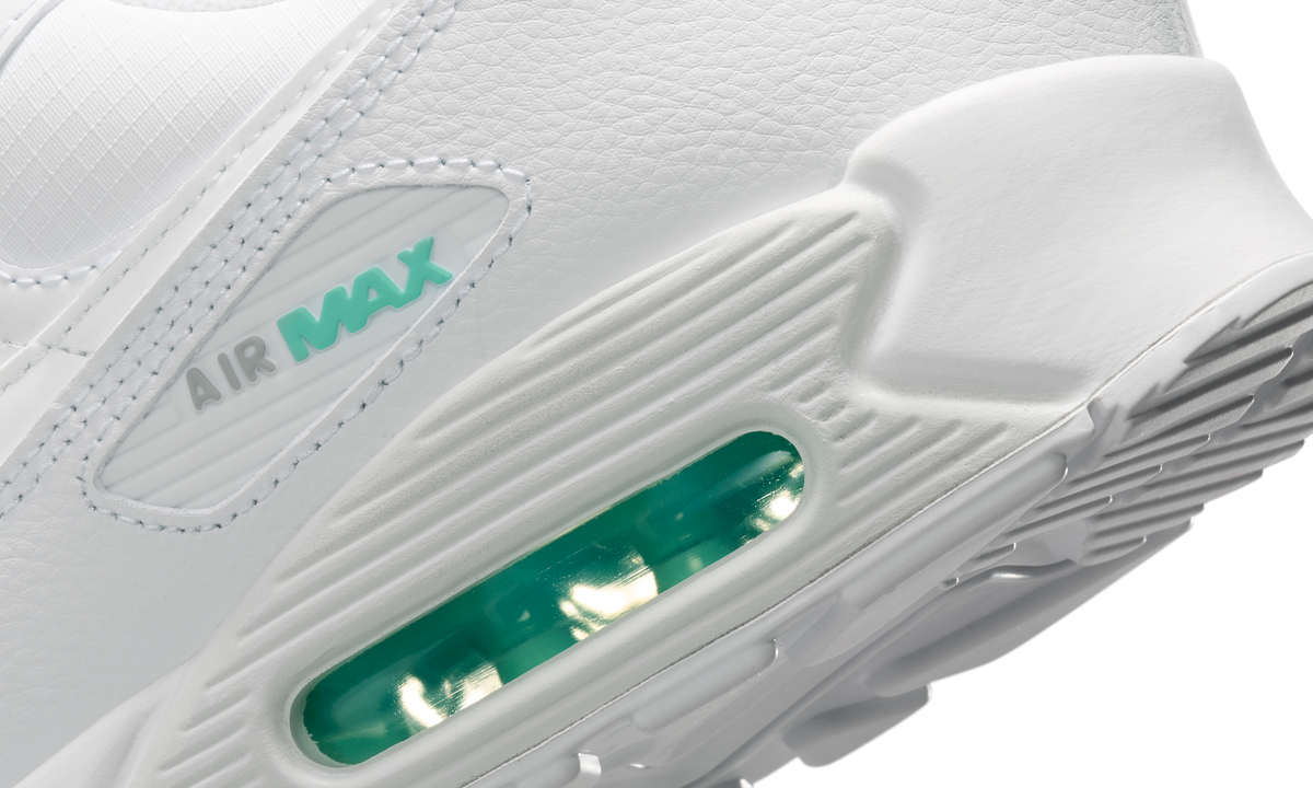 Overkicks - Nike Air Max 90 White Hyper Turquoise (IB7680-101) - detalle