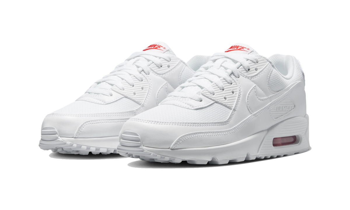 Overkicks - Nike Air Max 90 White Light Crimson (DM0029-118) - vista trasera