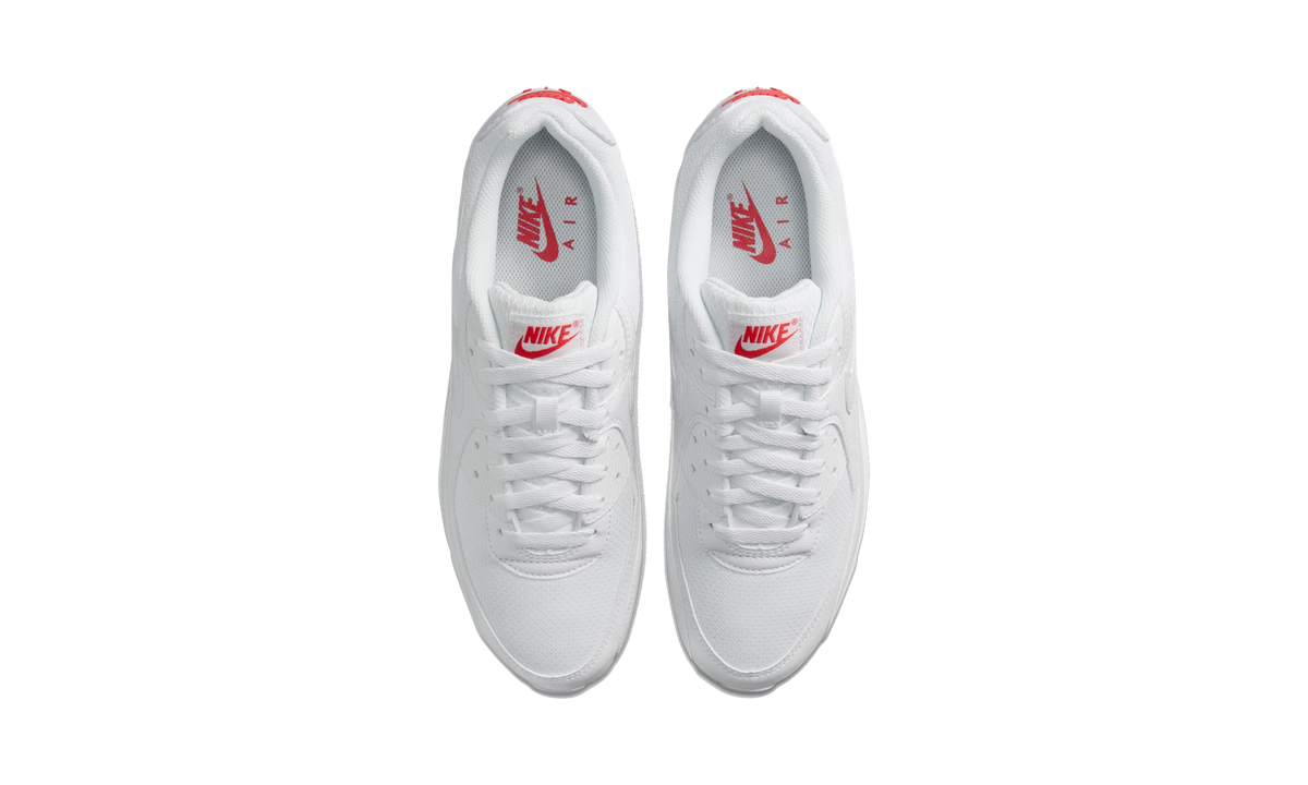 Overkicks - Nike Air Max 90 White Light Crimson (DM0029-118) - vista superior