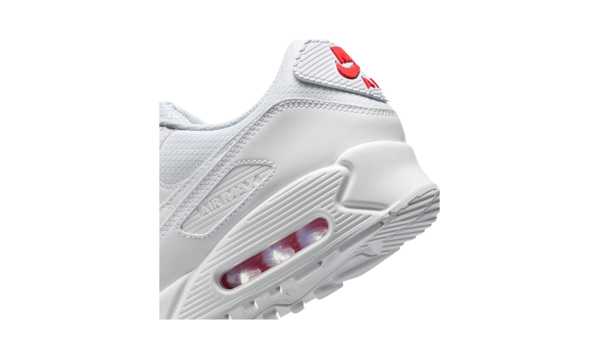 Overkicks - Nike Air Max 90 White Light Crimson (DM0029-118) - detalle