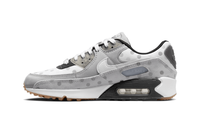 Overkicks - Nike Air Max 90 White Polka Dot (CZ1929-100) - vista lateral