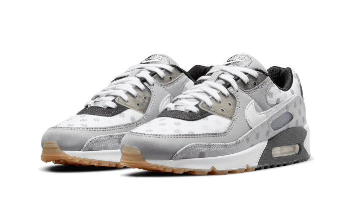 Overkicks - Nike Air Max 90 White Polka Dot (CZ1929-100) - vista trasera