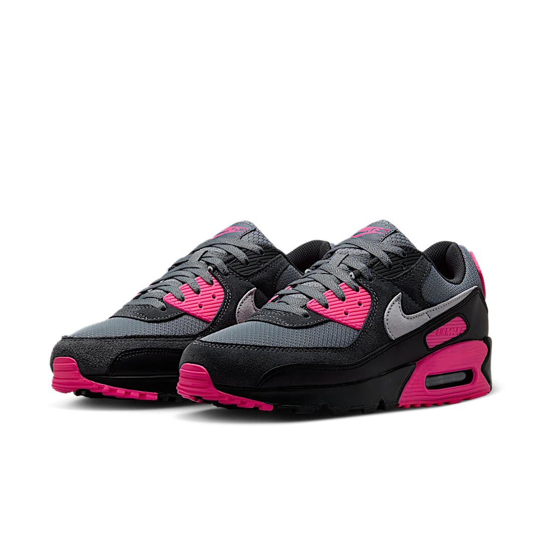 Overkicks - Nike Air Max 90 Wolf Grey Hyper Pink (DM0029-010) - vista trasera