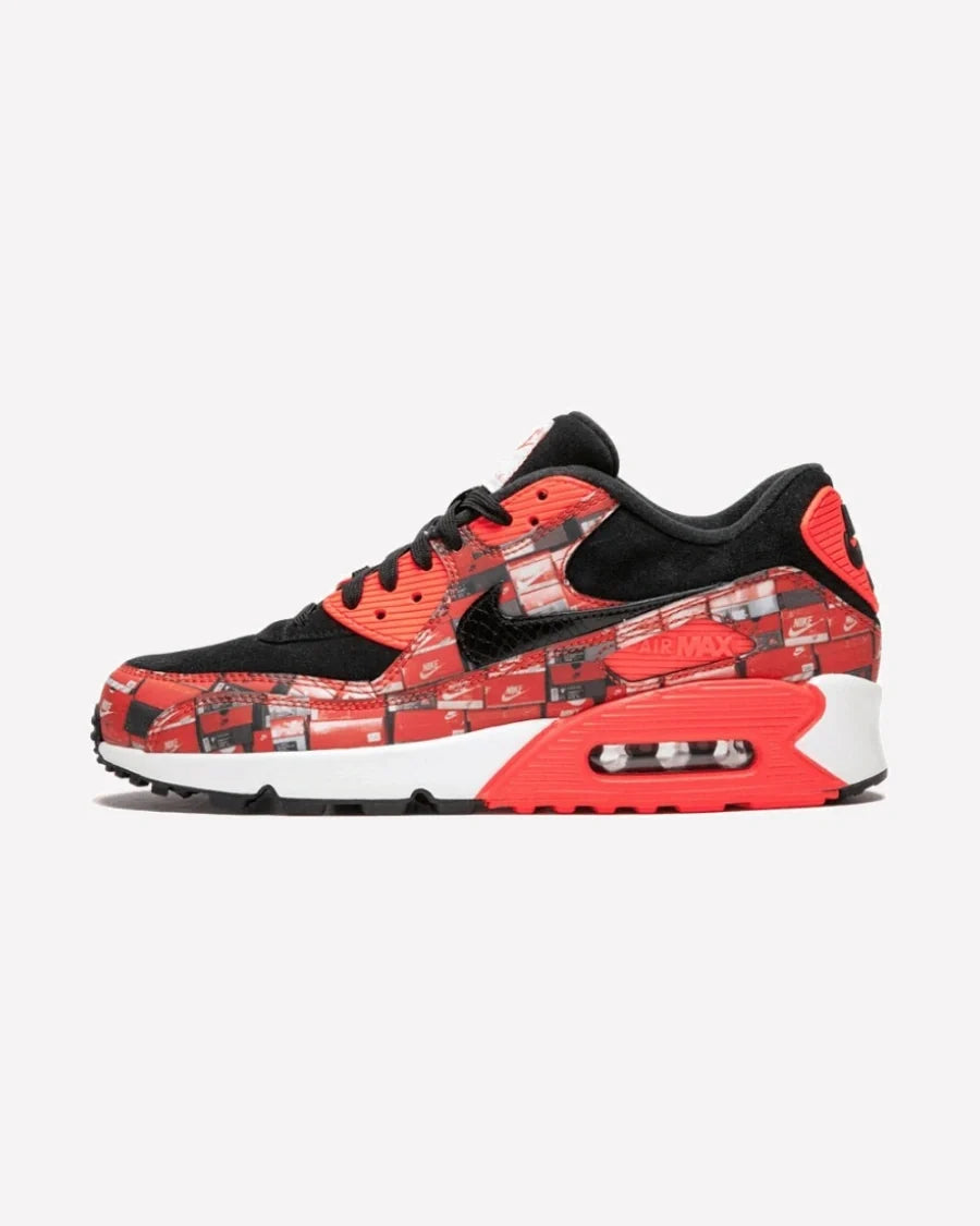 Overkicks - Nike Air Max 90 atmos We Love Nike (Bright Crimson) (AQ0926-001) - vista lateral