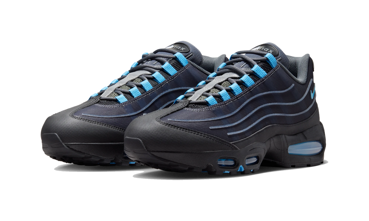 Overkicks - Nike Air Max 95 Big Bubble Tech Black University Blue (IH7853-002) - vista trasera
