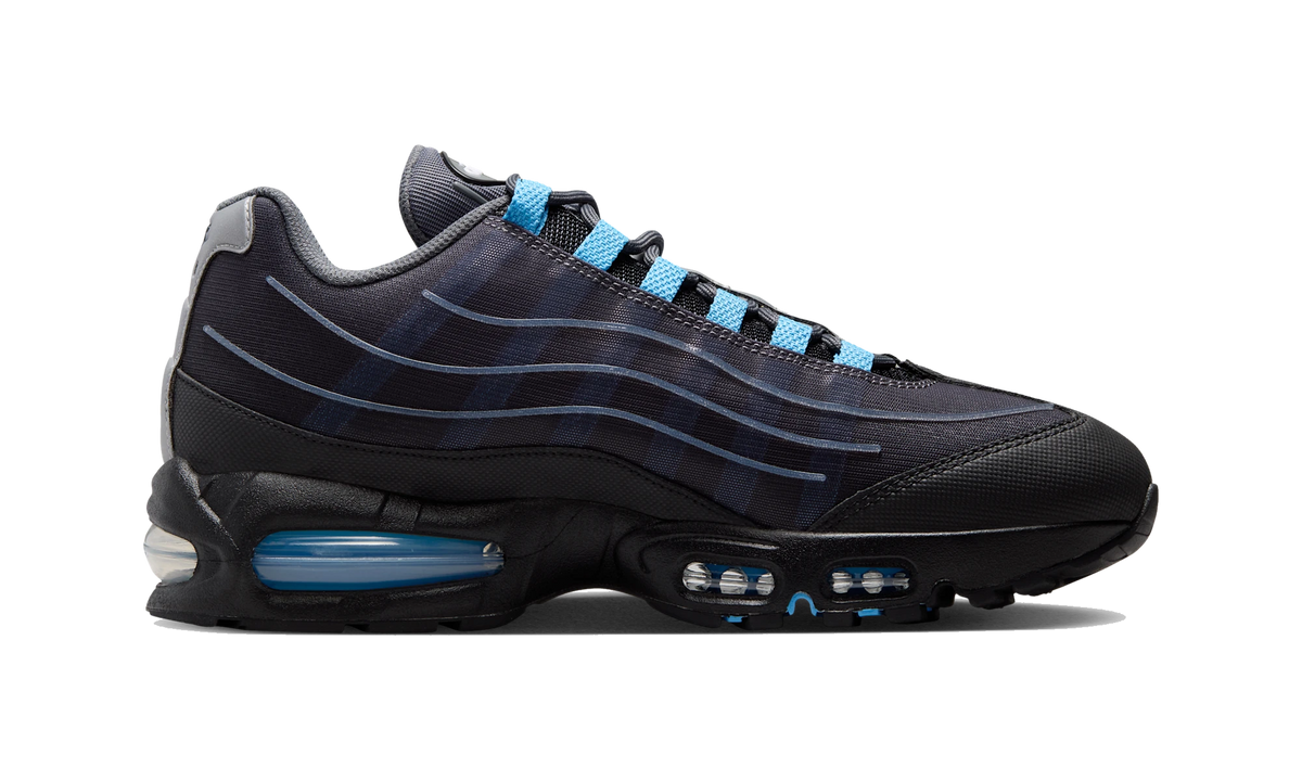Overkicks - Nike Air Max 95 Big Bubble Tech Black University Blue (IH7853-002) - detalle suela