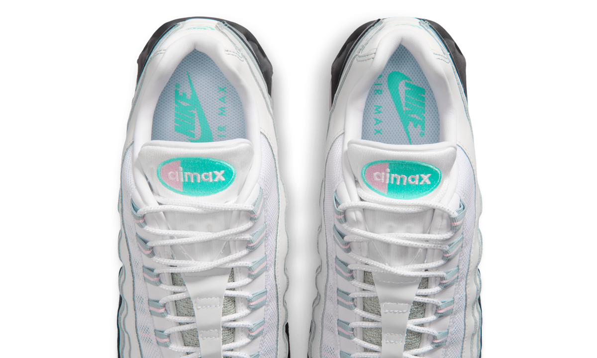 Overkicks - Nike Air Max 95 Big Bubble White Hyper Turquoise Pink Foam (IR1473-060) - vista superior