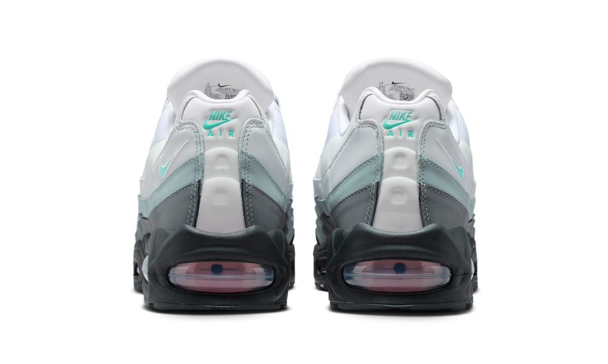 Overkicks - Nike Air Max 95 Big Bubble White Hyper Turquoise Pink Foam (IR1473-060) - detalle talón