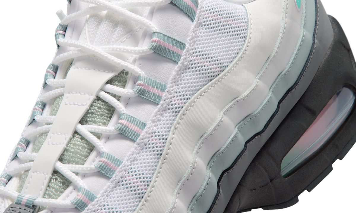 Overkicks - Nike Air Max 95 Big Bubble White Hyper Turquoise Pink Foam (IR1473-060) - detalle lateral interior
