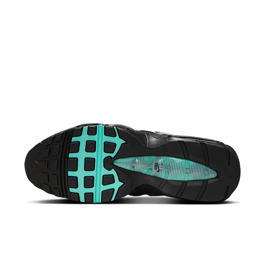Overkicks - Nike Air Max 95 Black Aurora Green (HV6062-001) - detalle suela