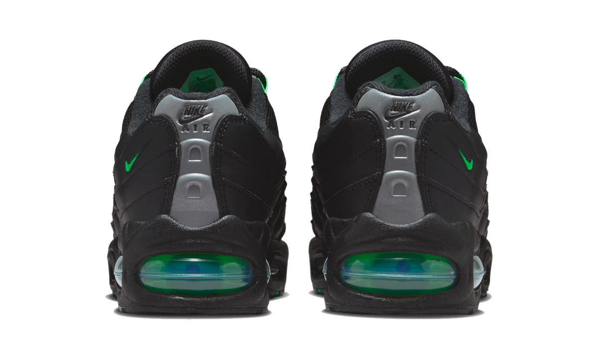 Overkicks - Nike Air Max 95 Black Green Shock (II4130-009) - detalle talón