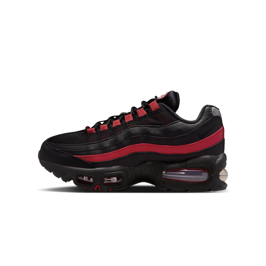 Overkicks - Nike Air Max 95 Black Team Crimson (GS) (II4130-015) - vista lateral